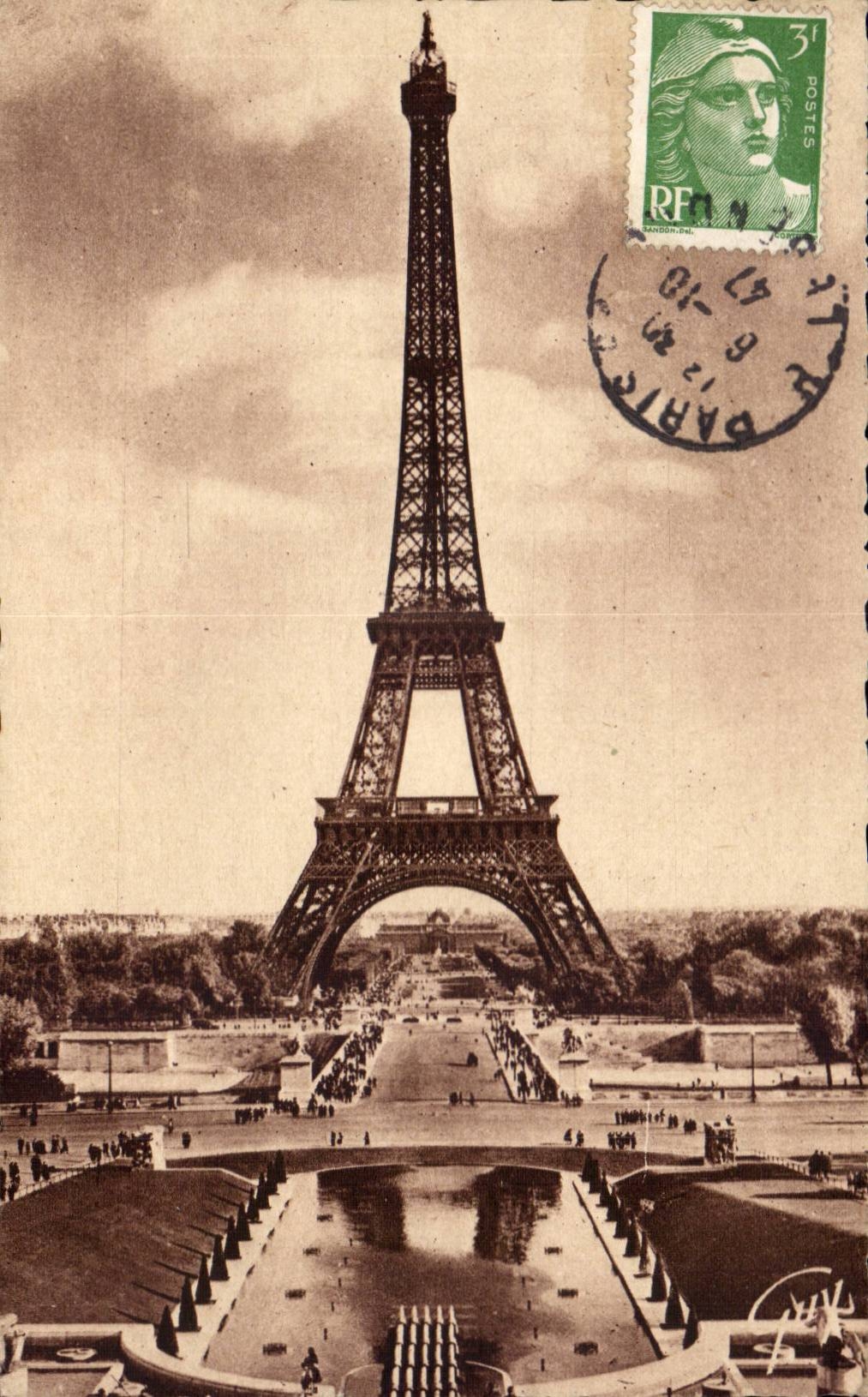 Paris CPA Eiffel Tower