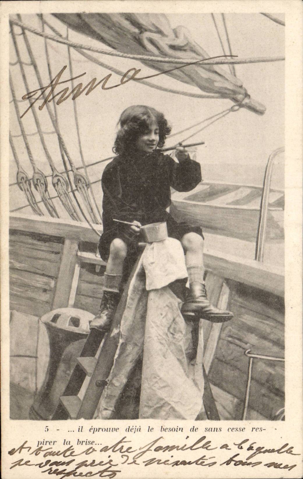 CPA Fantasy marine Small Child (marine sea)