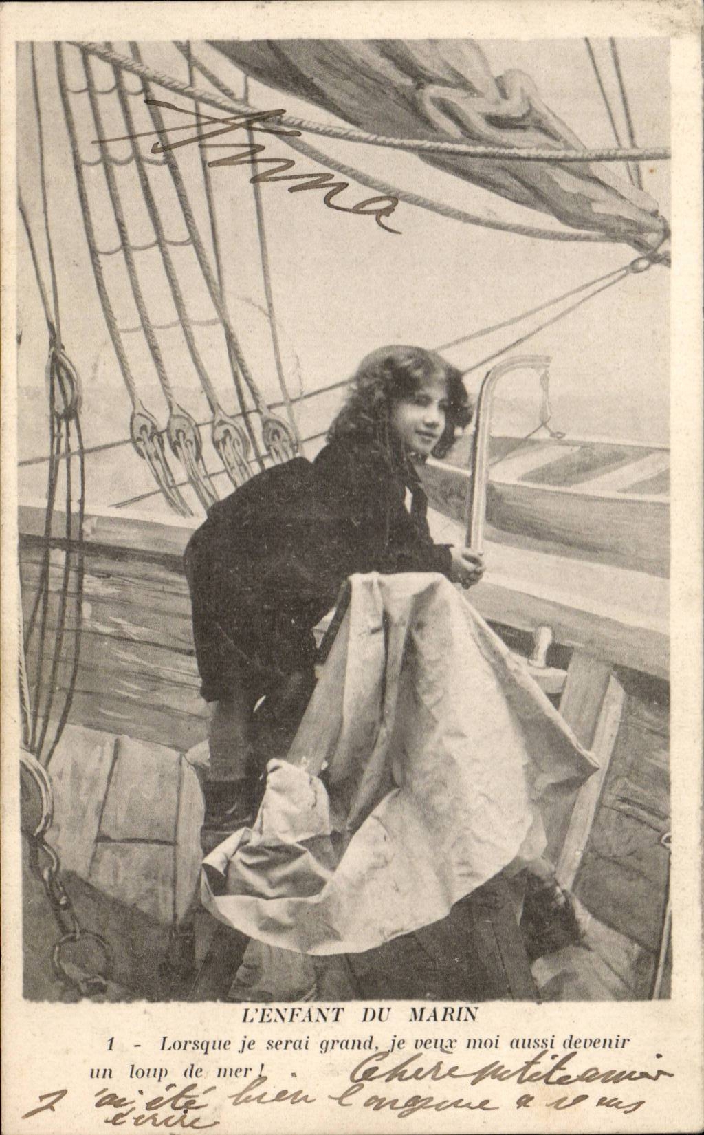 CPA Fantasy marine Small Child (marine sea)