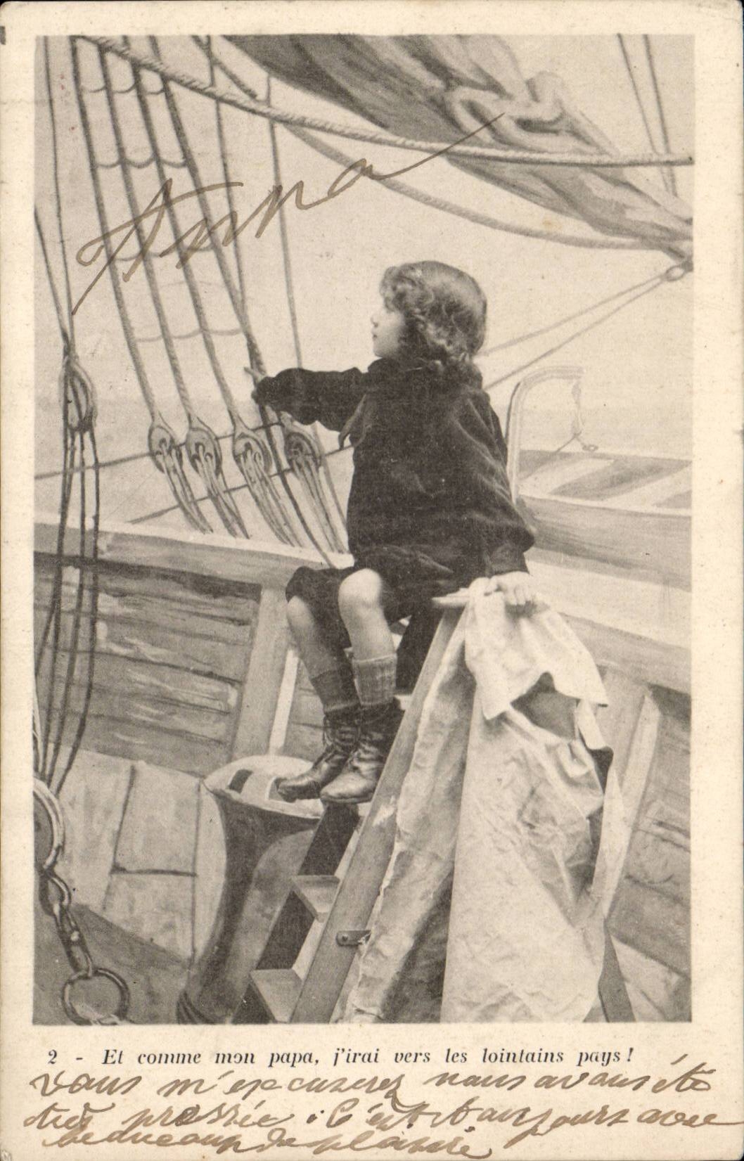 CPA Fantasy marine Small Child (marine sea)