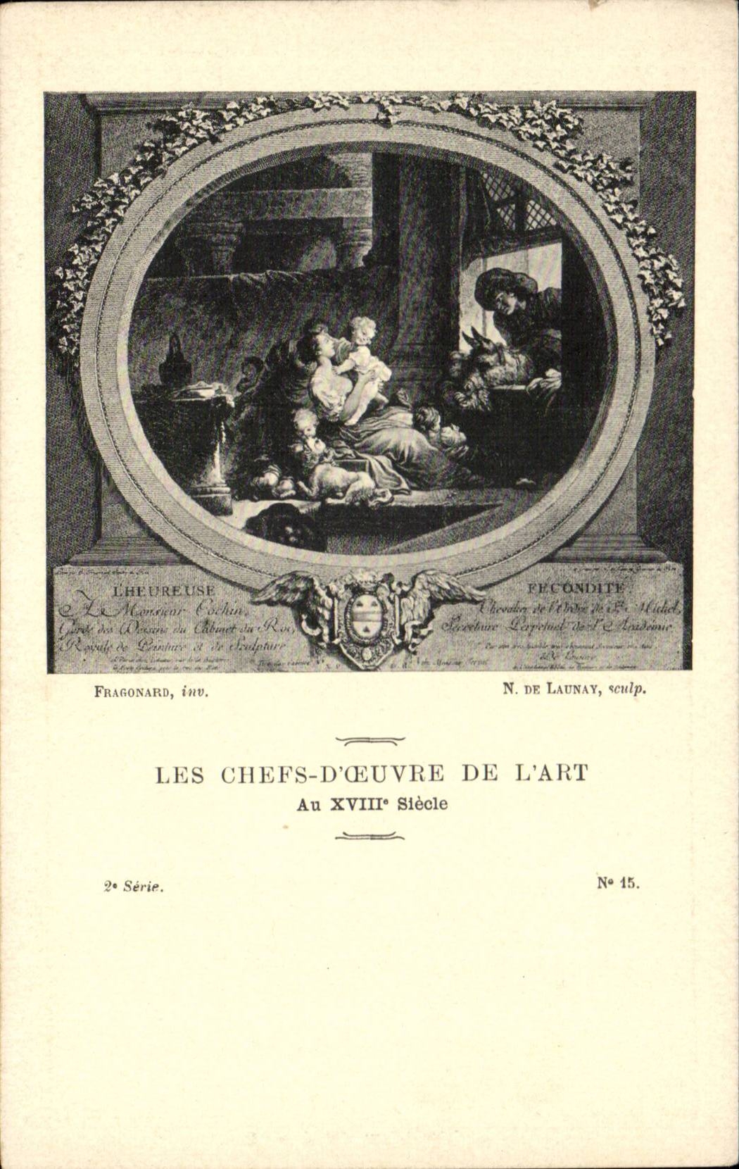 CPA Fantasy chiefs of work of art in 18th Fragonard Launay ass donkey