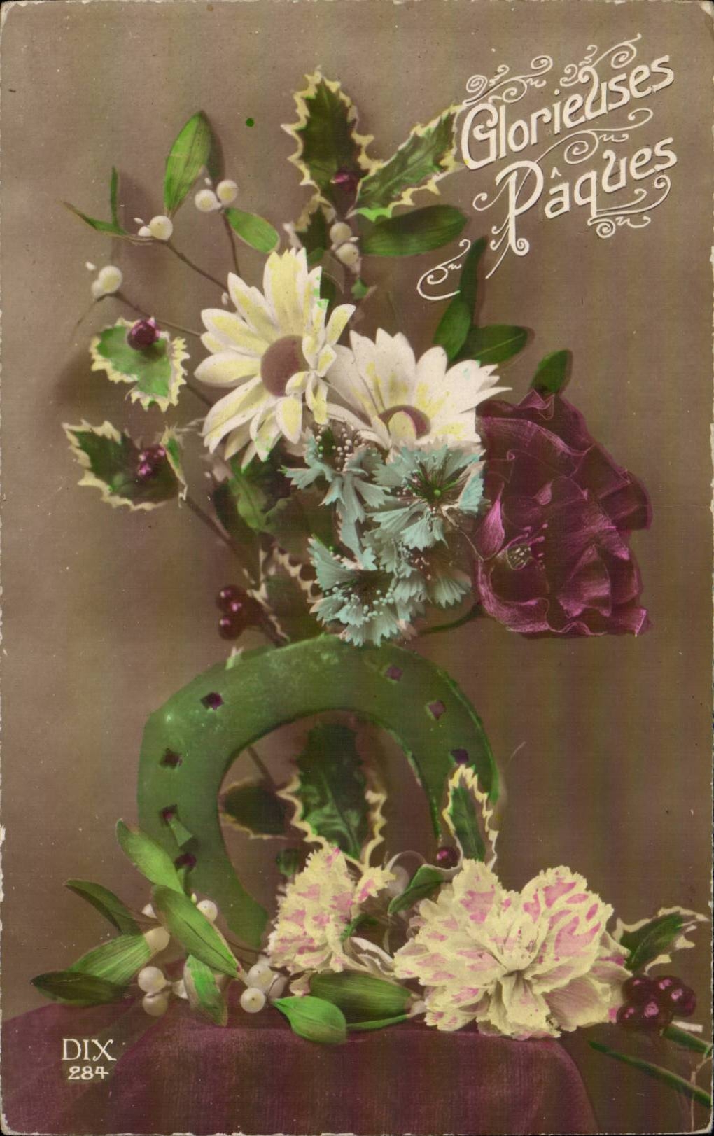 CPA Phantasie bluht Ostern Ostern