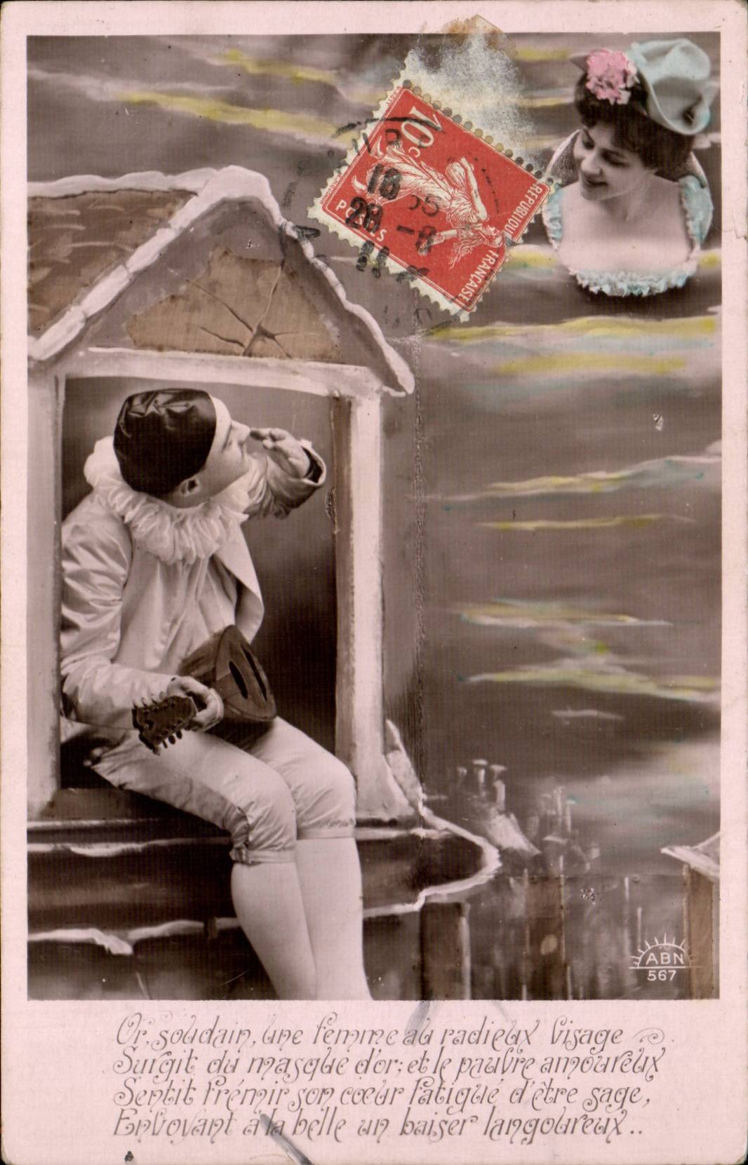 CPA Fantasy Woman and Pierrot