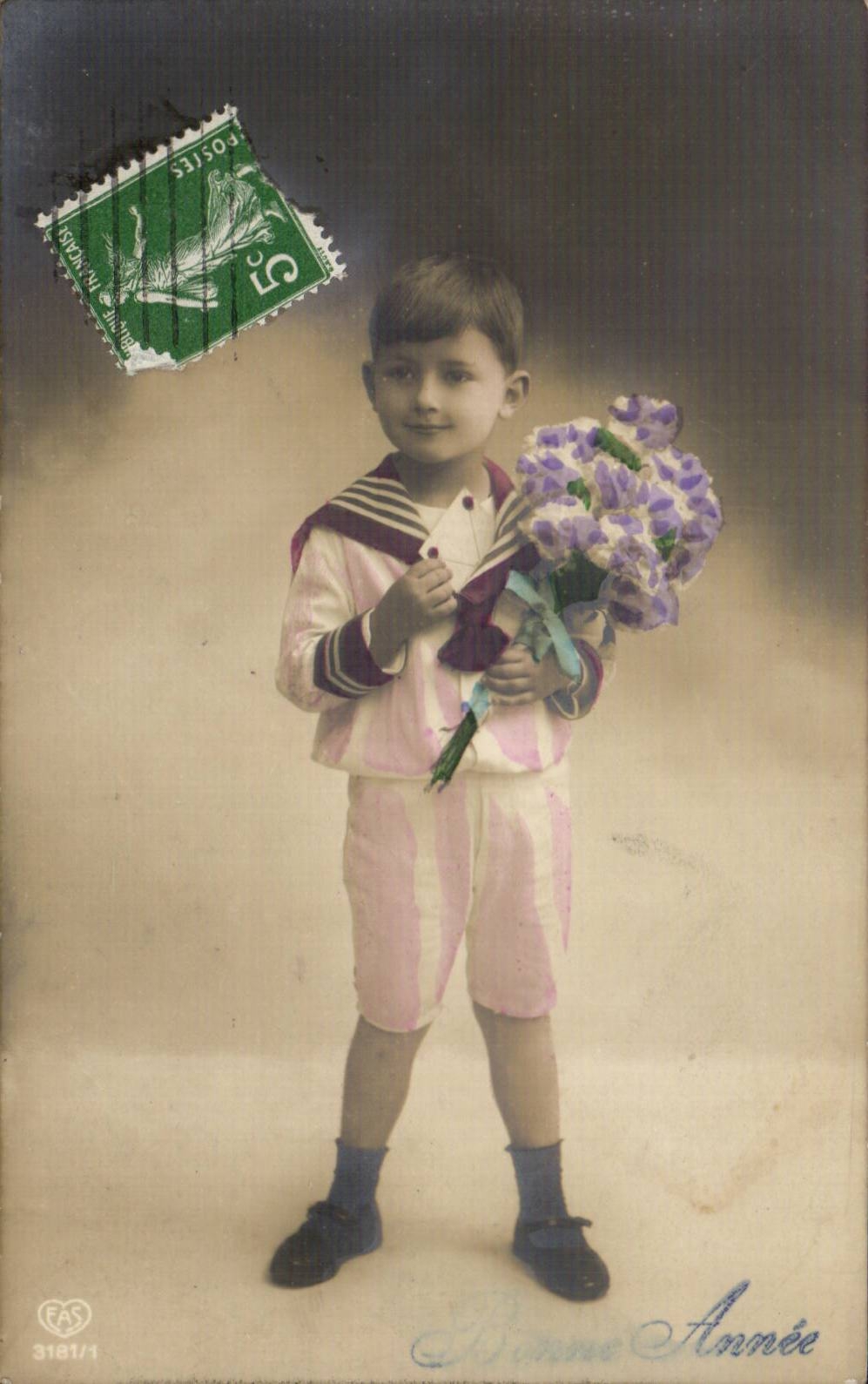 CPA Fantasy Child Boy and letter