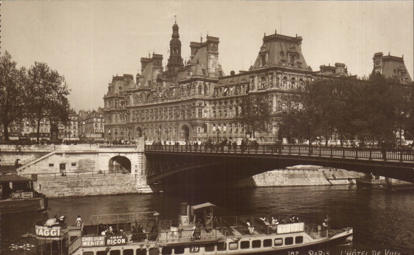 Paris CPA Hotel de ville peniche