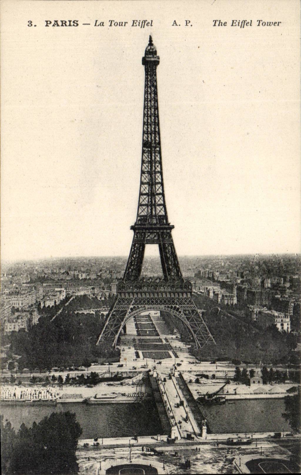 Paris CPA the Eiffel Tower