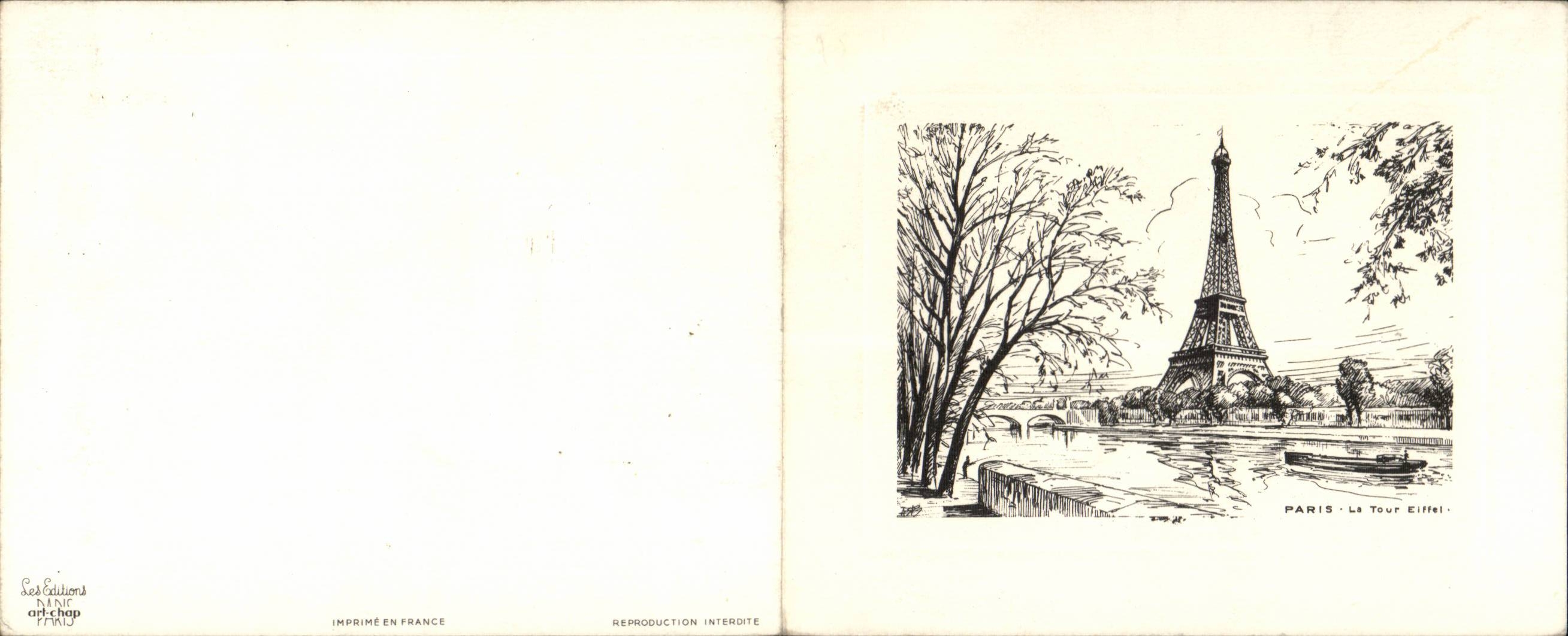 Paris Calling card Eiffel Tower