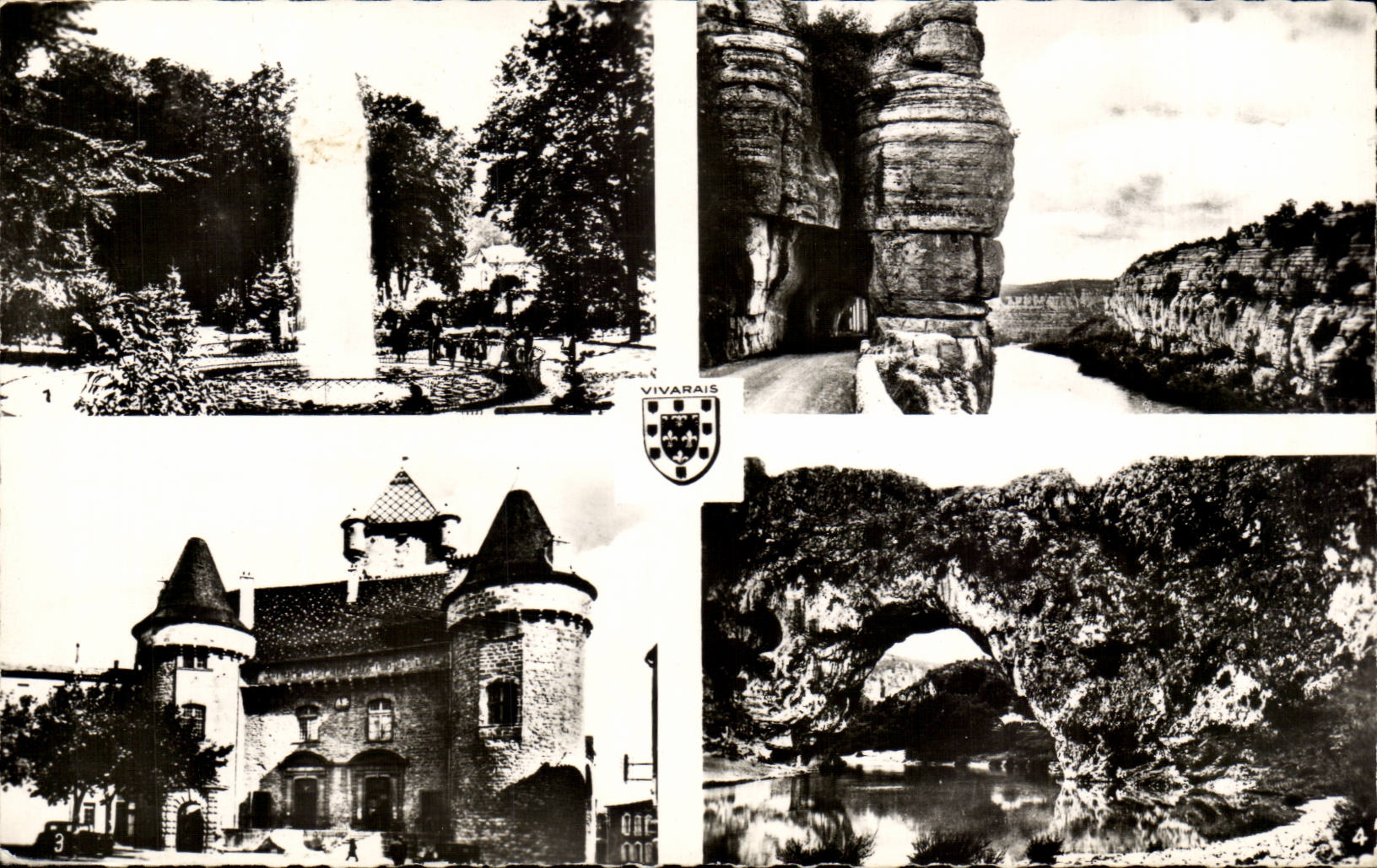 Low Vivarais MODERN CARD Ruoms the procession Valleys les Bains