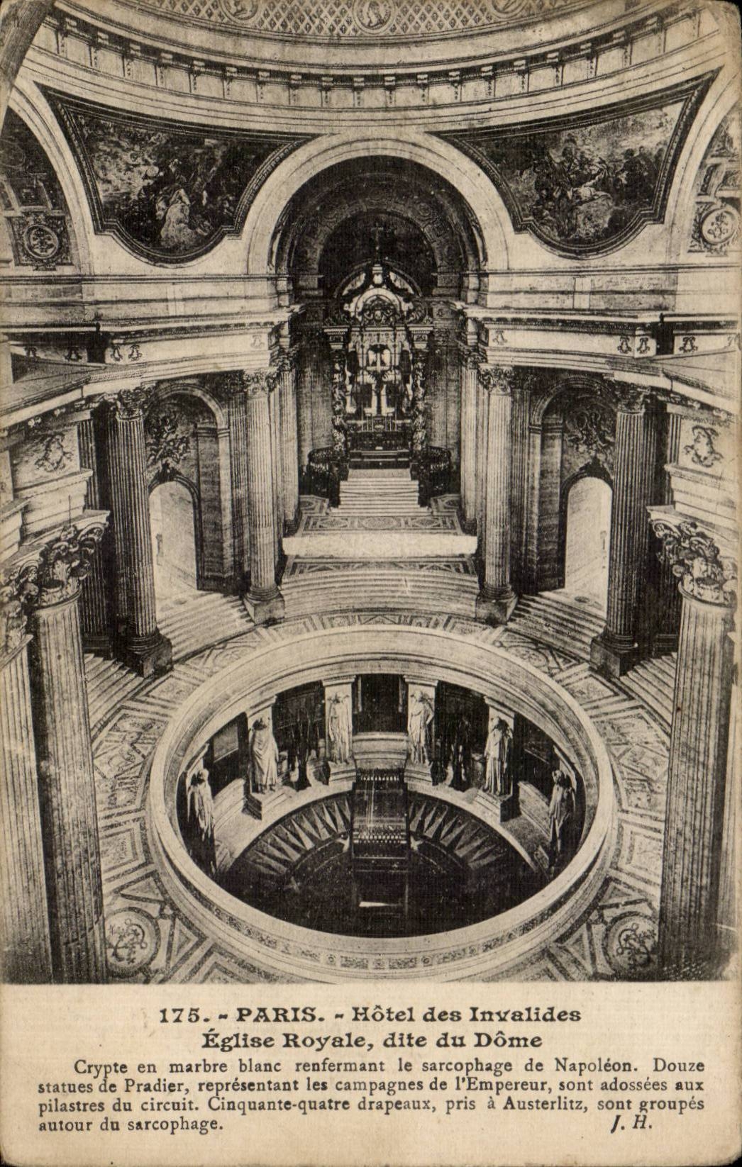Paris CPA Hotel of Invalides the royal Church known as of the Dome Tomb of Napoleon