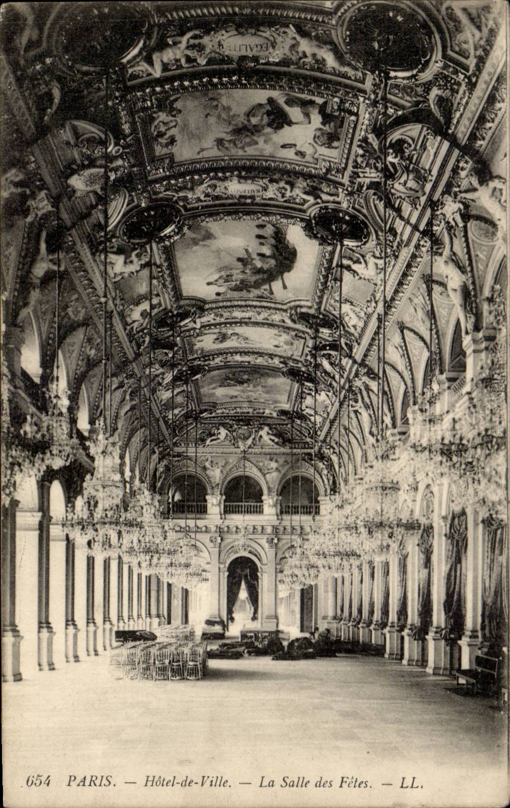 Paris CPA Hotel de ville La salle des fetes