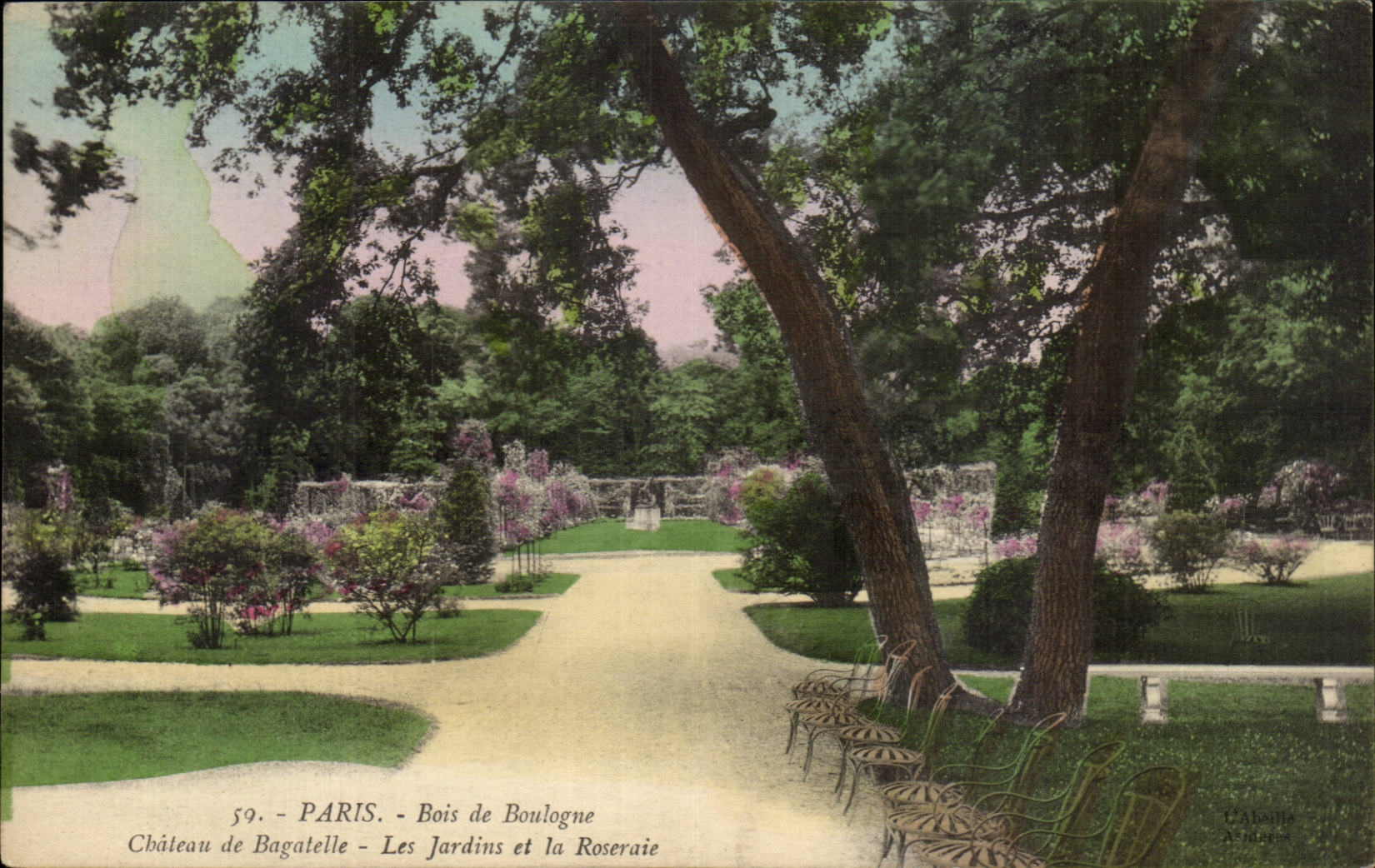 Paris CPA Bois de Boulogne Chateau de Bagatelle Les jardins et la roseraie
