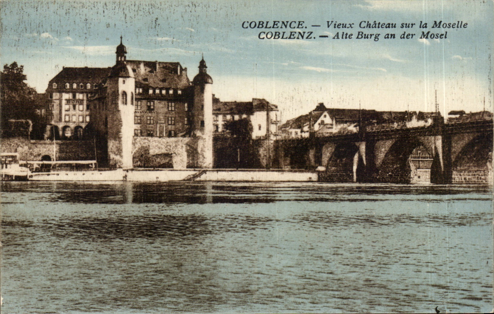 Coblentz CPA Old castle on the Moselle
