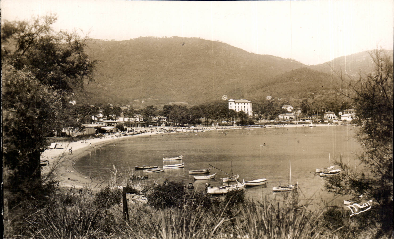 MODERN CARD Cavalaire on Overall picture sea of the beach