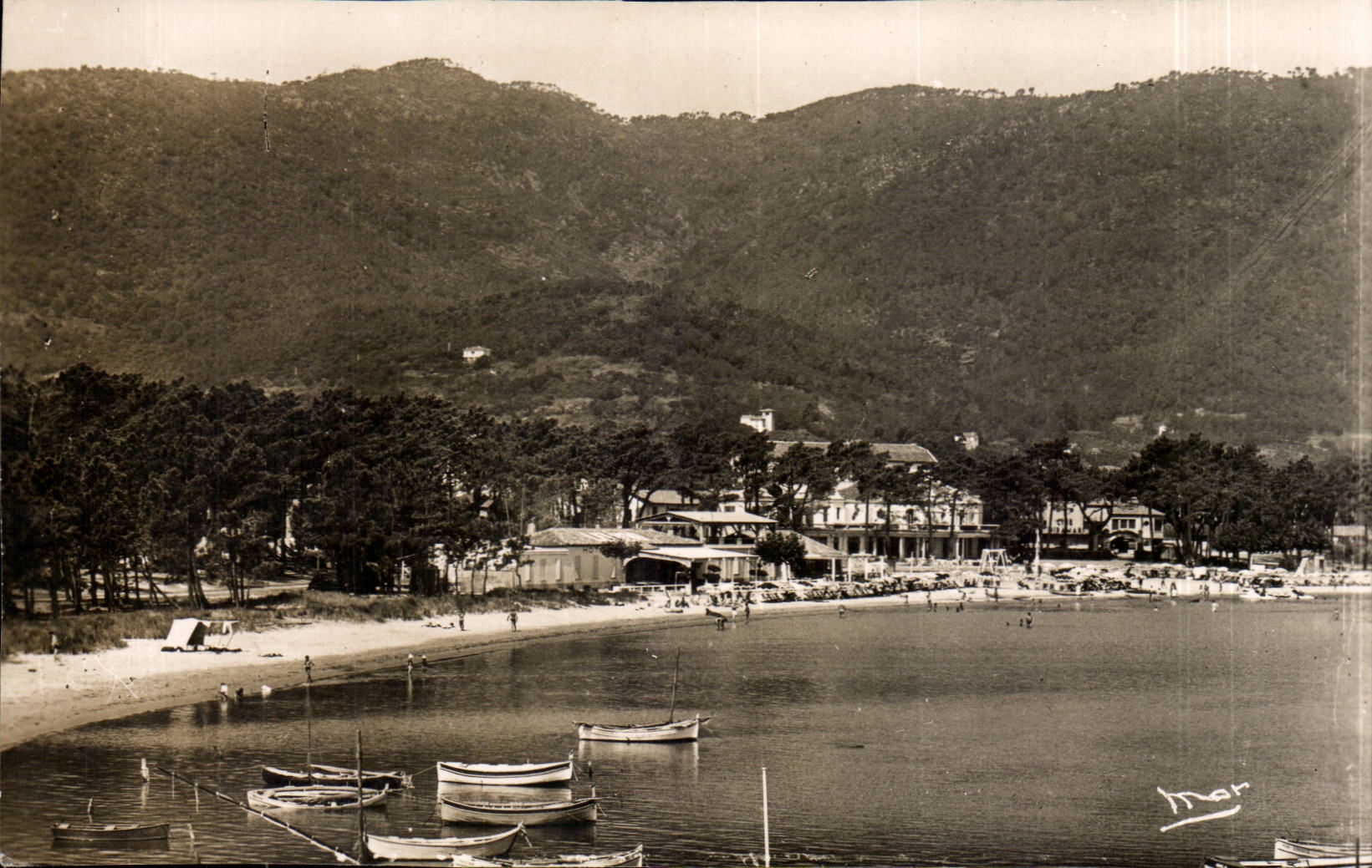 MODERN CARD Cavalaire on Overall picture sea of the beach