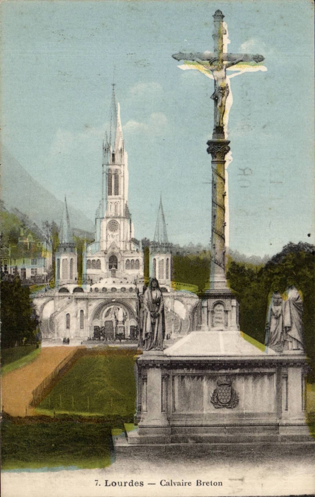 CPA Lourdes Breton Martyrdom