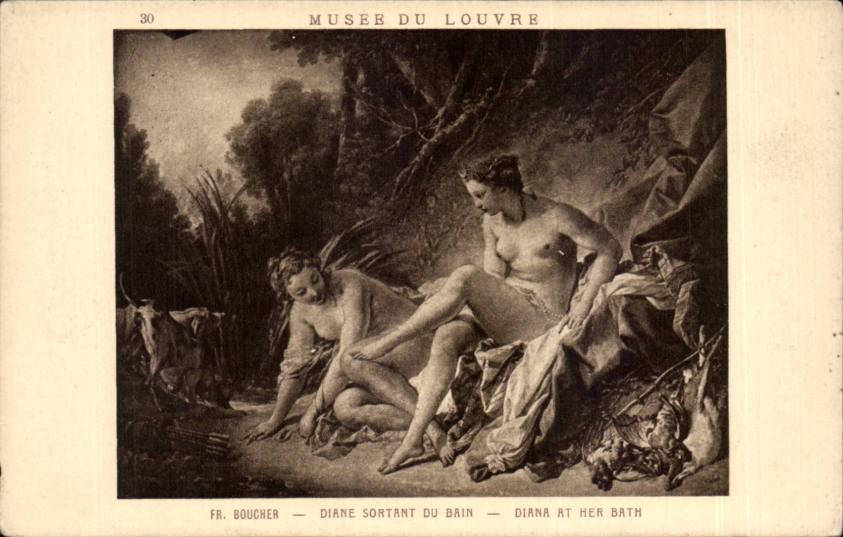 CPA Musee du Louvre Boucher Diane sortant du bain