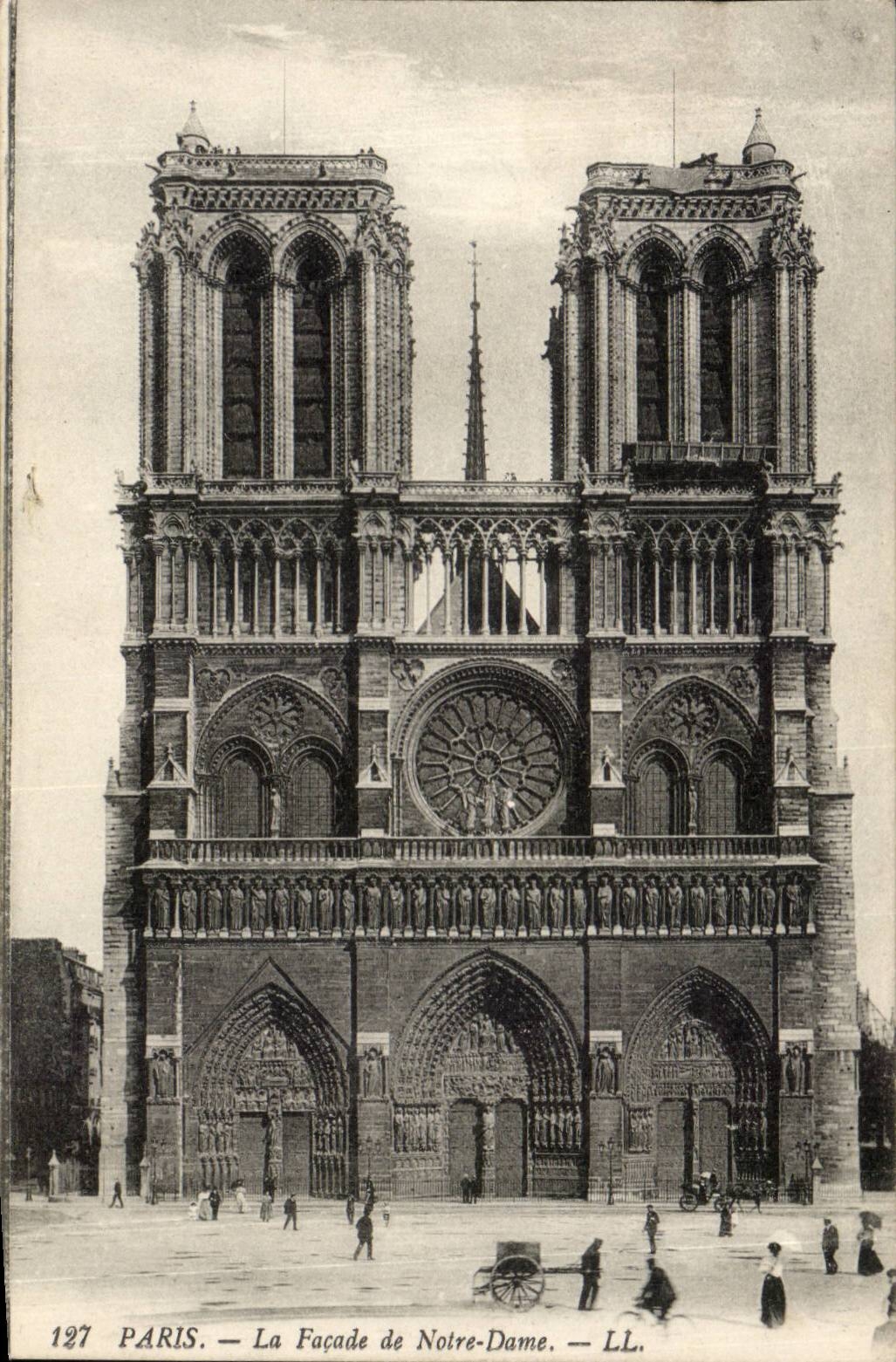 CPA Paris Facade de Notre DAme