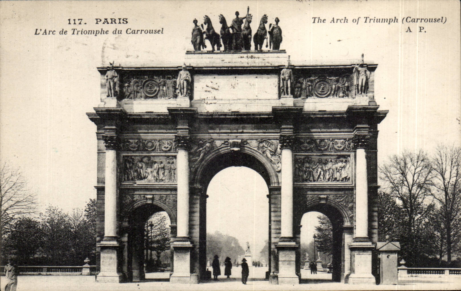 CPA Paris Arc de triomphe du Carrousel