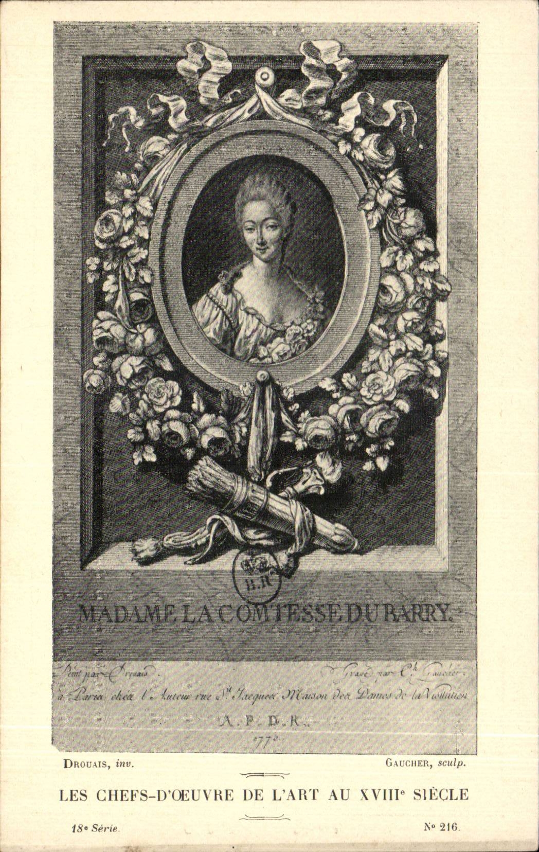 CPA Les chefs d'oeuvre de l'art Madame La Comtesse du Barry Drouais Gaucher