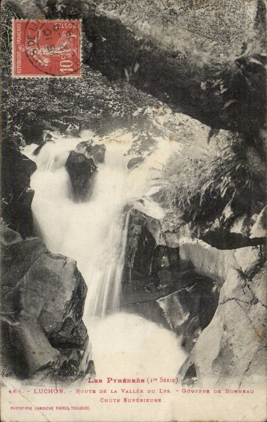 CPA Luchon Weg des Tales der Lilien-Grube von Bonneau fallt hoher