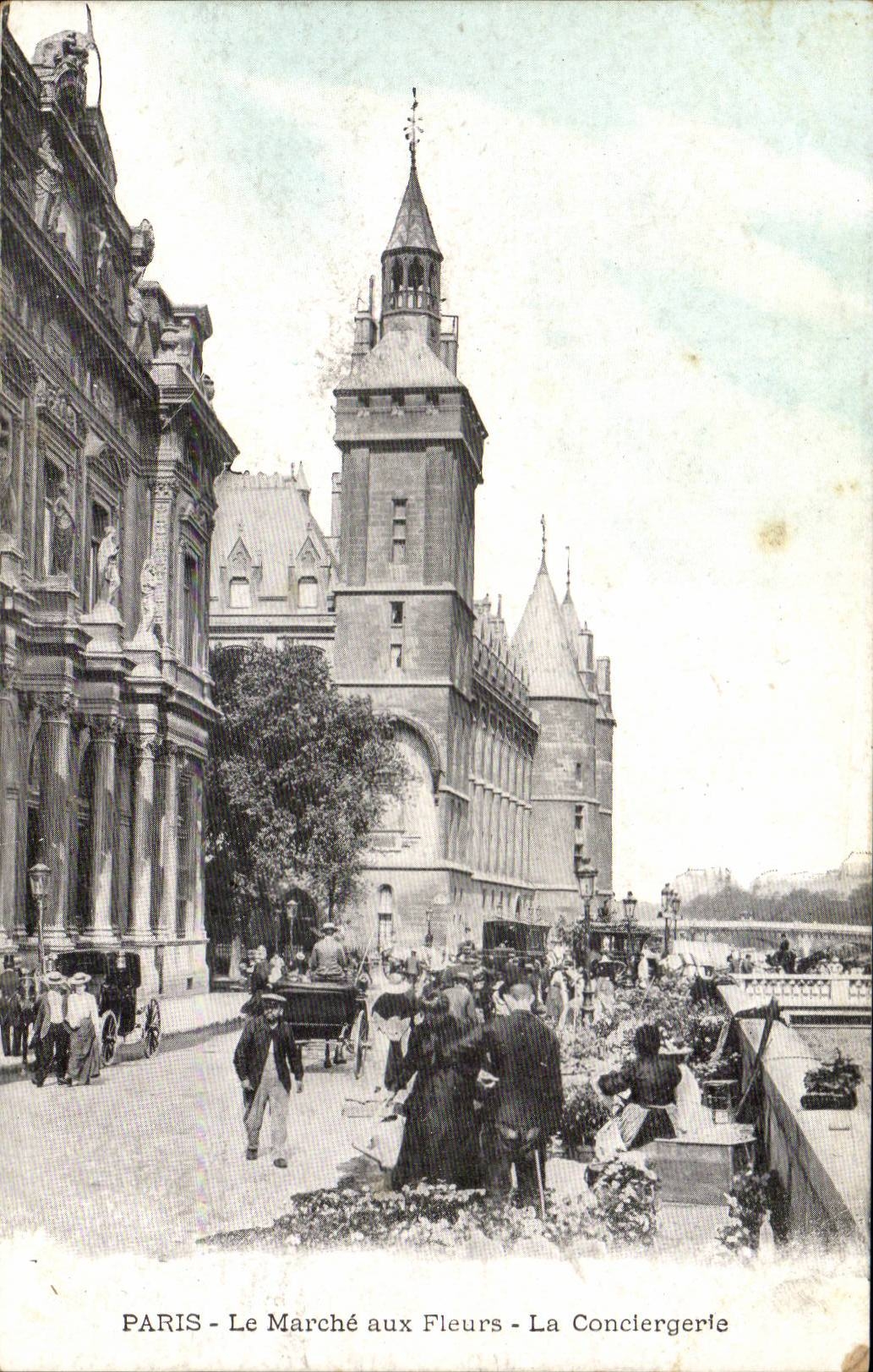 Paris CPA Marche aux fleurs La conciergerie