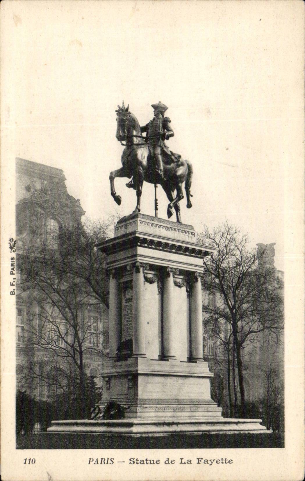 Paris CPA Statue de la Fayette