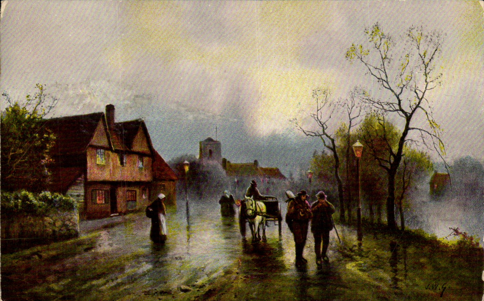 CPA Fantaisie paysage