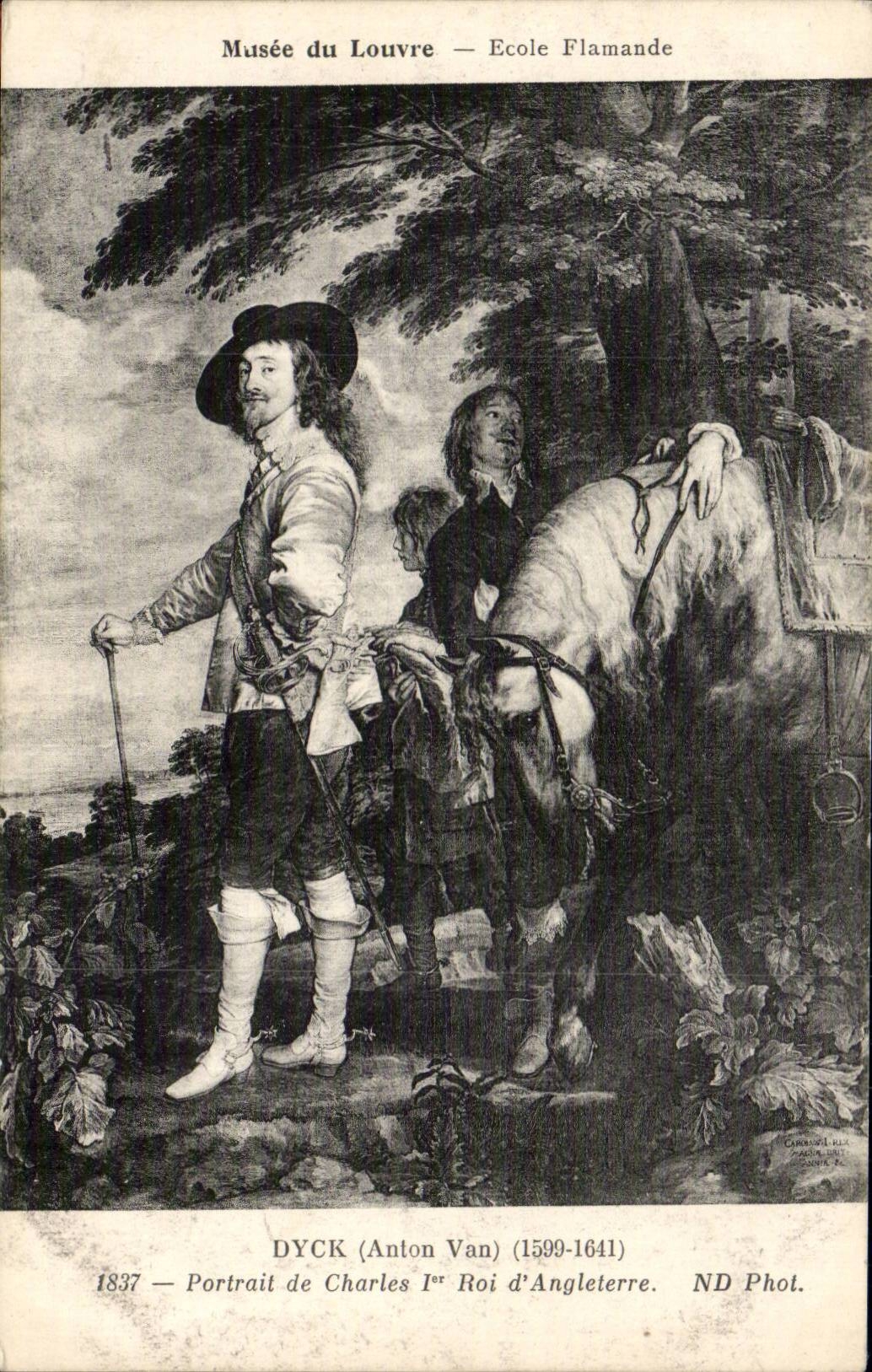 CPA Musee du Louvre Ecole flamande Dyck Portrait de Charles Ier roi d'Angleterre