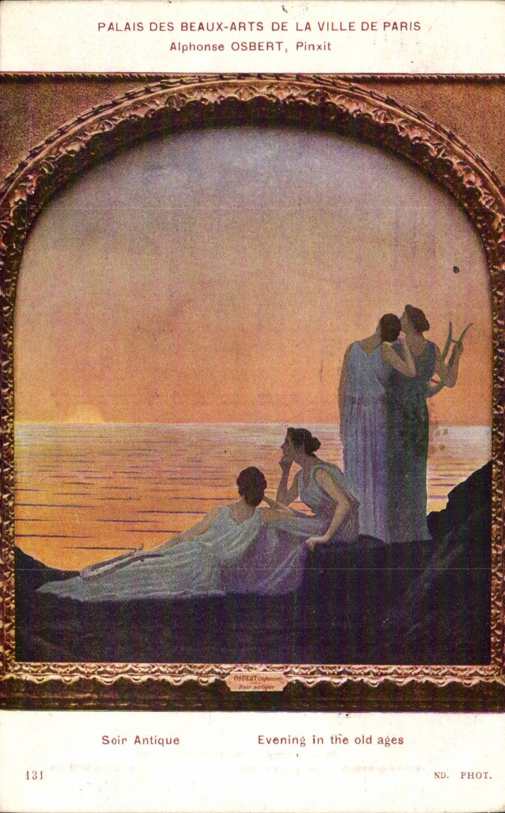 CPA Palais des Beaux Arts de la villed e Paris Alphonse Osbert Soir antique 