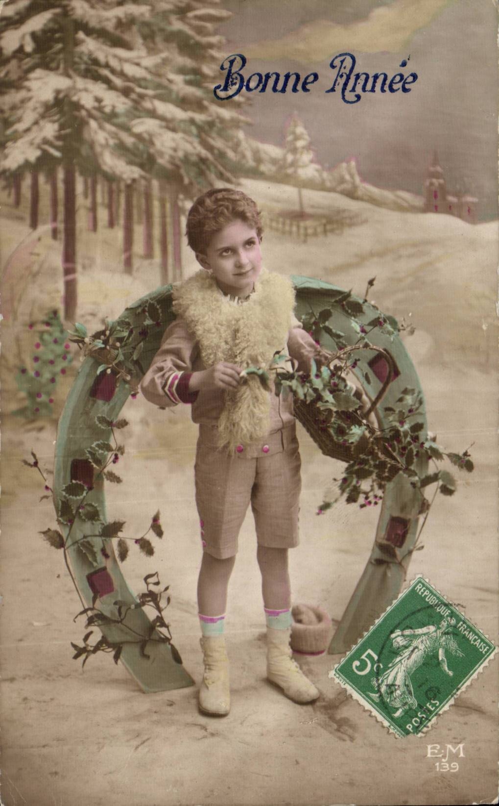 CPA Fantasy Child Boy horseshoe