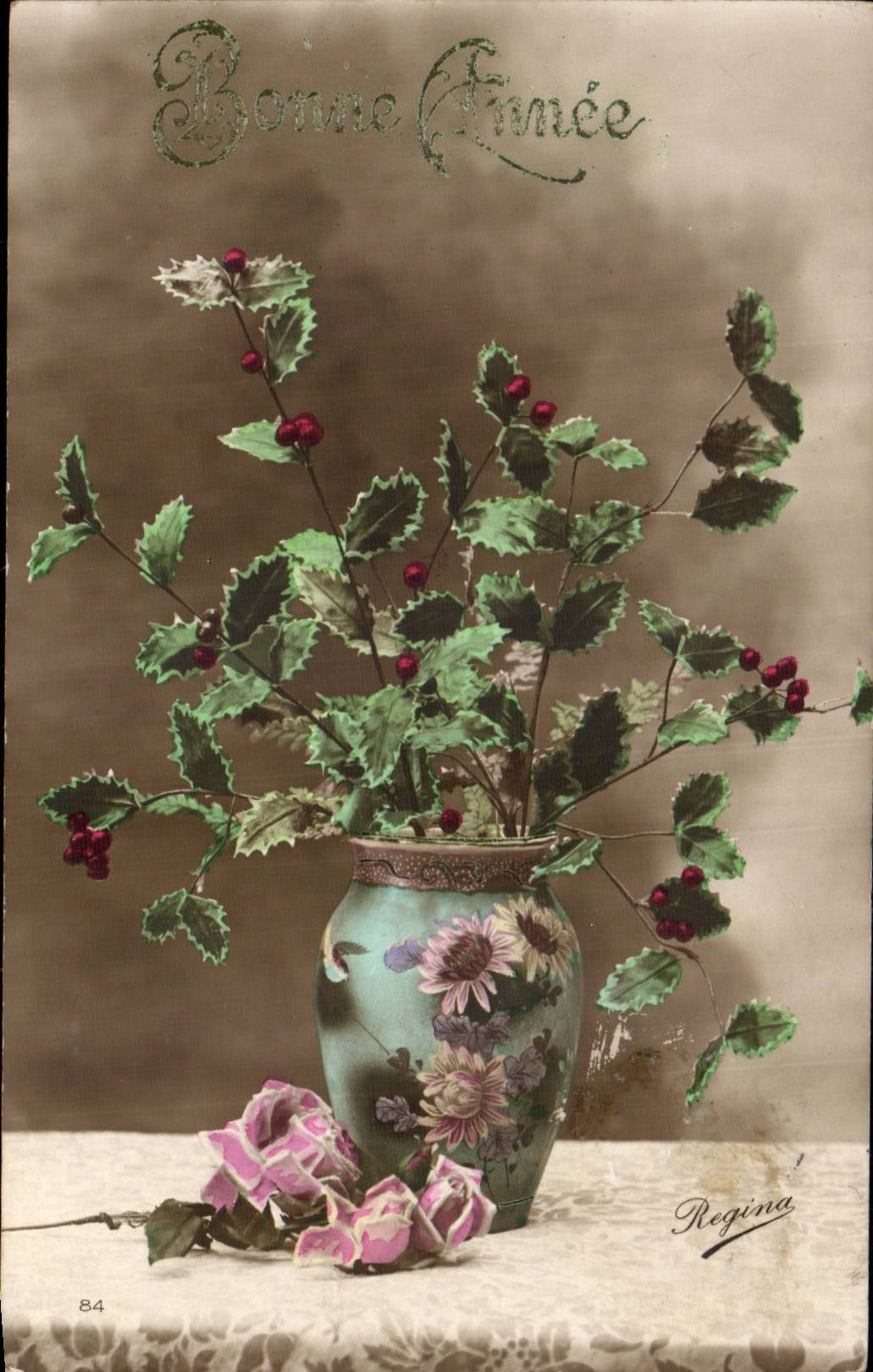 CPA Fantasy Flowers Happy New Year