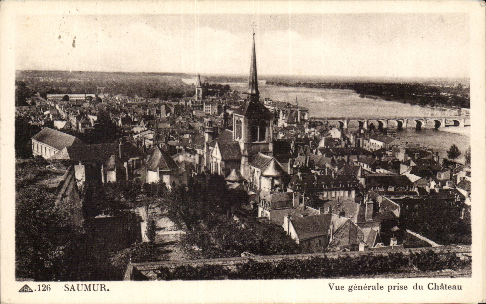 CPA Saumur View taken of the castle