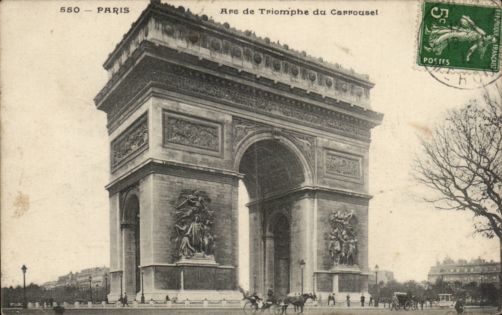 Paris CPA Arc de Triomphe of the carousel