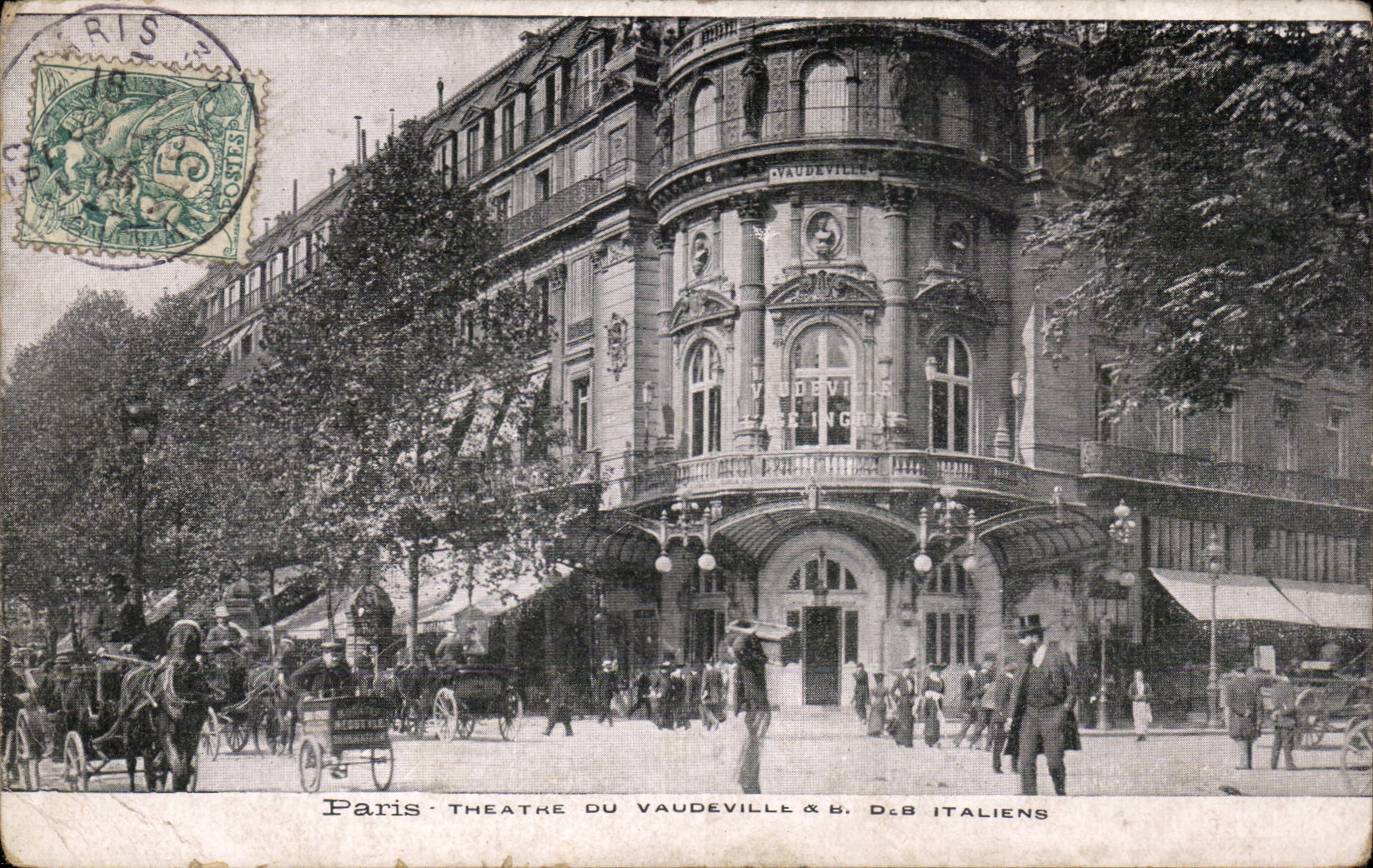 Paris CPA Theatre du vAudeville et bd des italiens