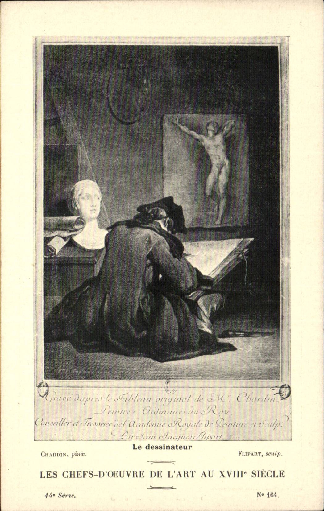 CPA Les chefs d'oeuvre de l'art Le dessinateur Chardin Flipart