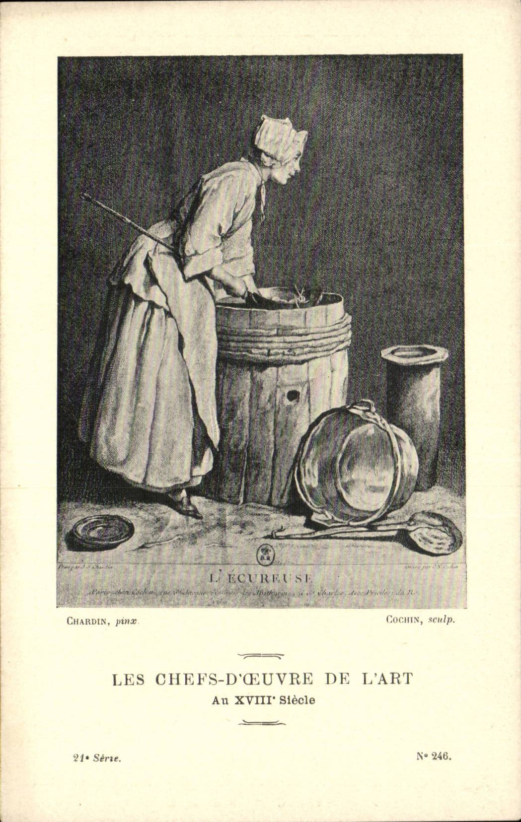 CPA Les chefs d'oeuvre de l'art L'Ecureuse Chardin Cochin 