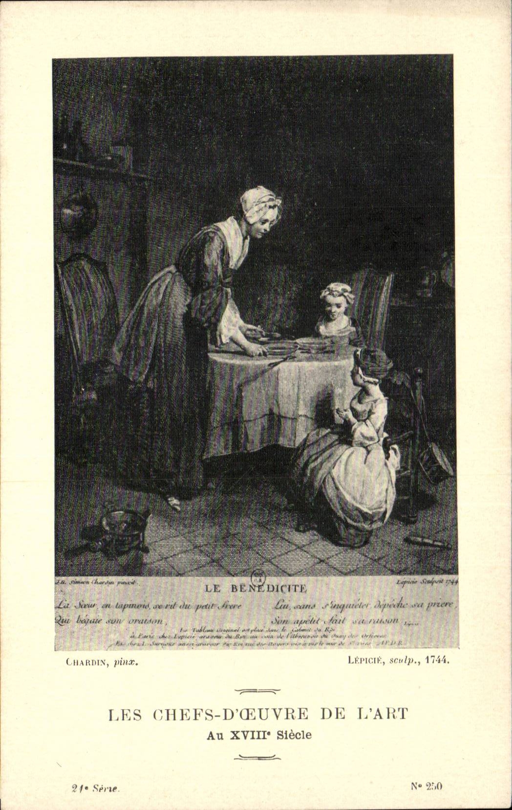 CPA Les chefs d'oeuvre de l'art Le Benedicte Chardin Lepicie