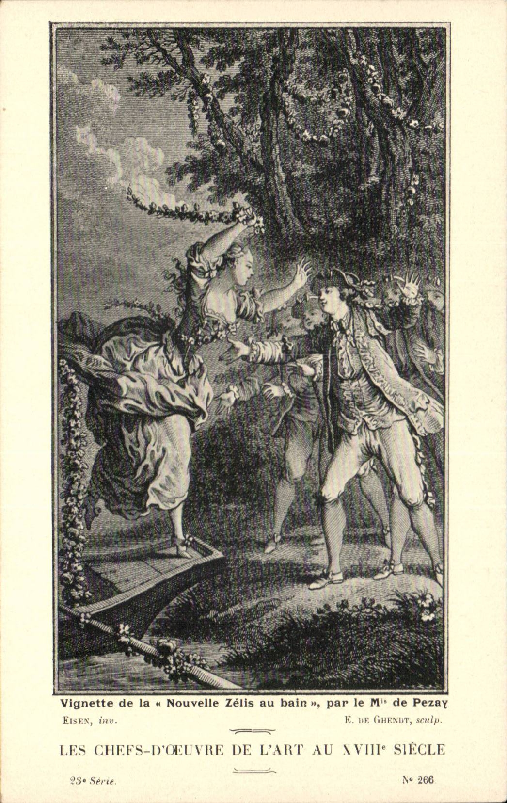 CPA Les chefs d'oeuvre de l'art Vignette de la nouvelle Zelis au bain Eisen Ghendt