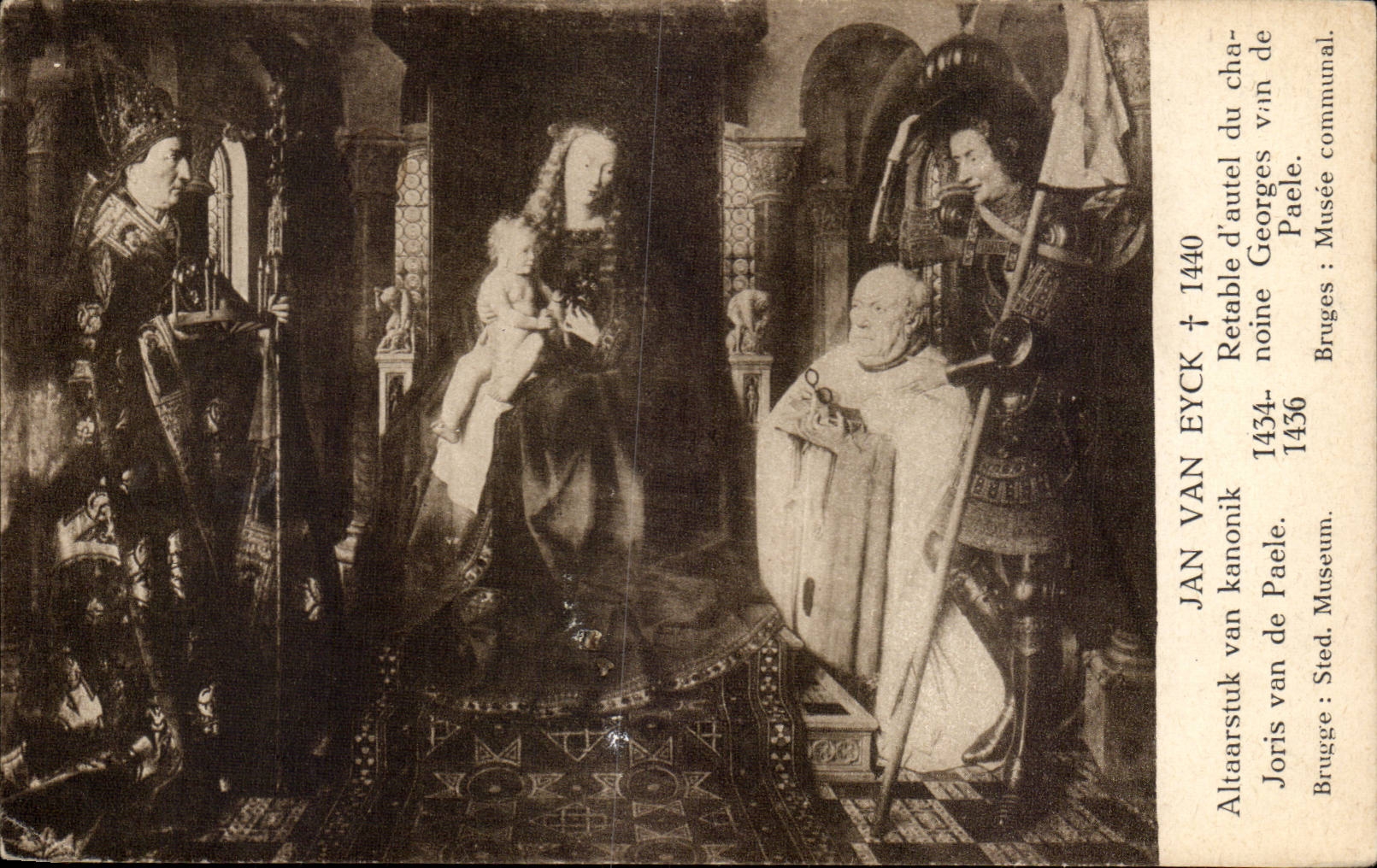 CPA Jan Van Eyck Retable der Ofenbrucke des Kanons Van de Paele