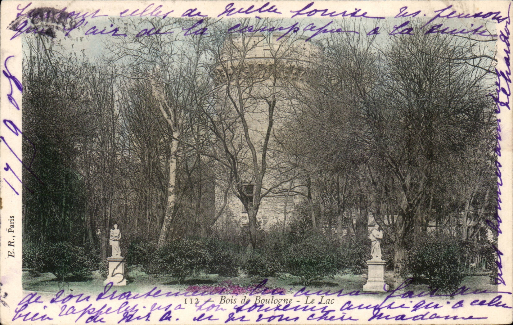 Paris CPA Au bois de Boulogne Le lac