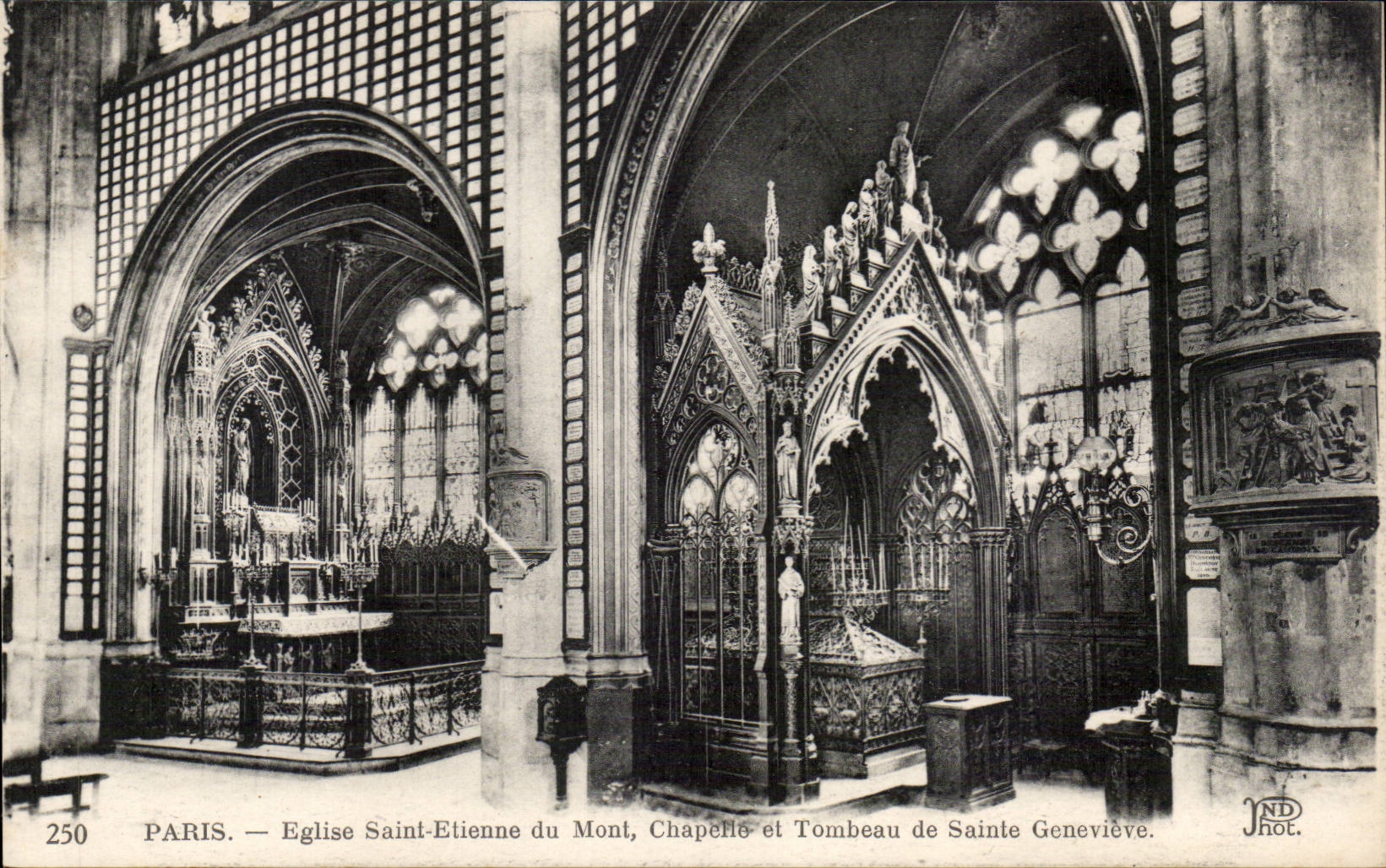 Paris CPA Church Saint Etienne of the Mount Vault and tomb of Sainte Genevieve