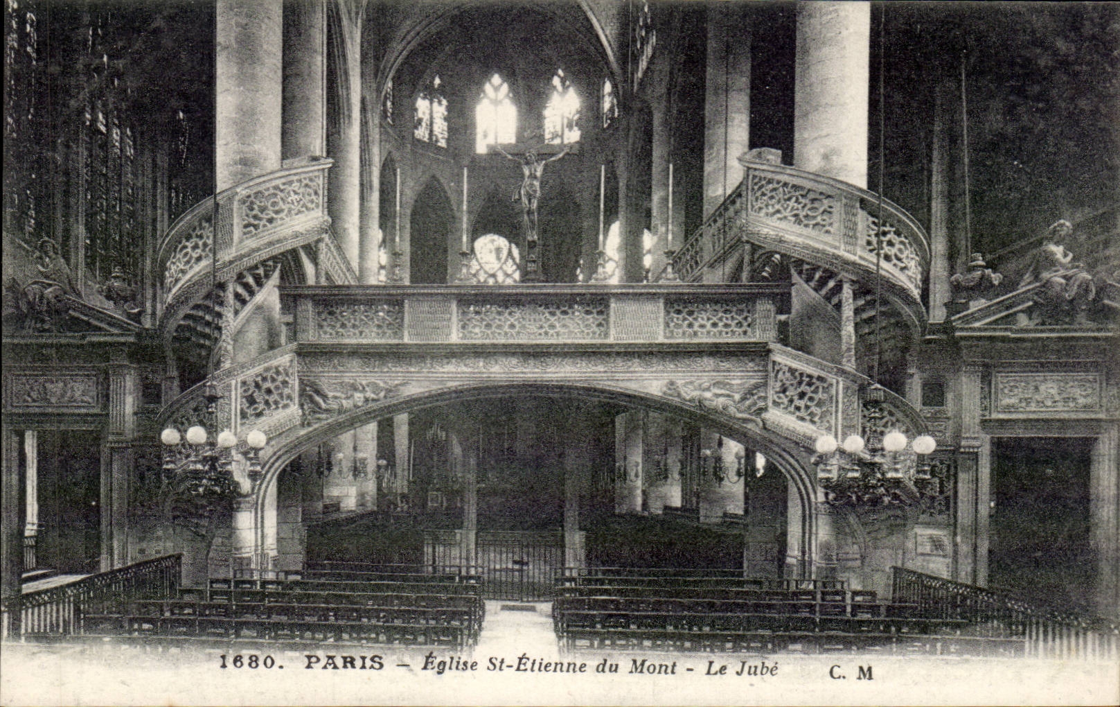 Paris CPA Church Saint Etienne of the Mount Jube