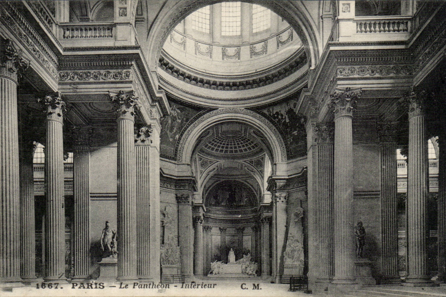 Paris CPA the Interior Pantheon