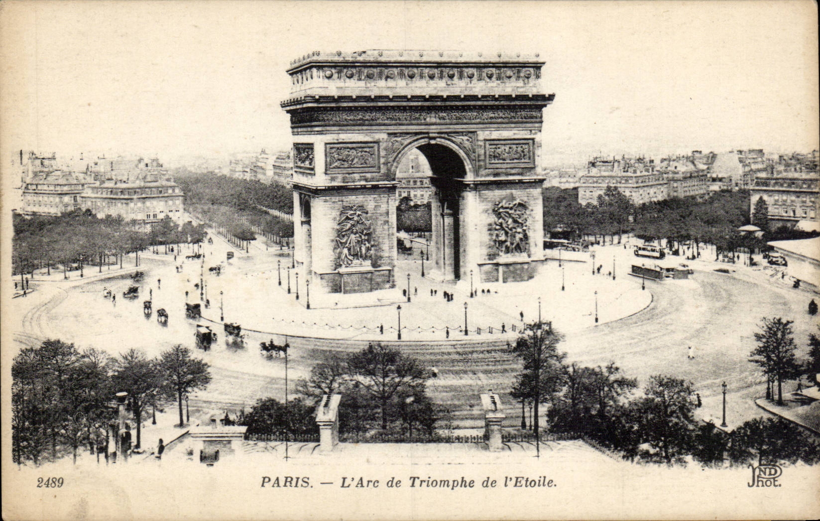 Paris CPA Arc de Triomphe of Etoile