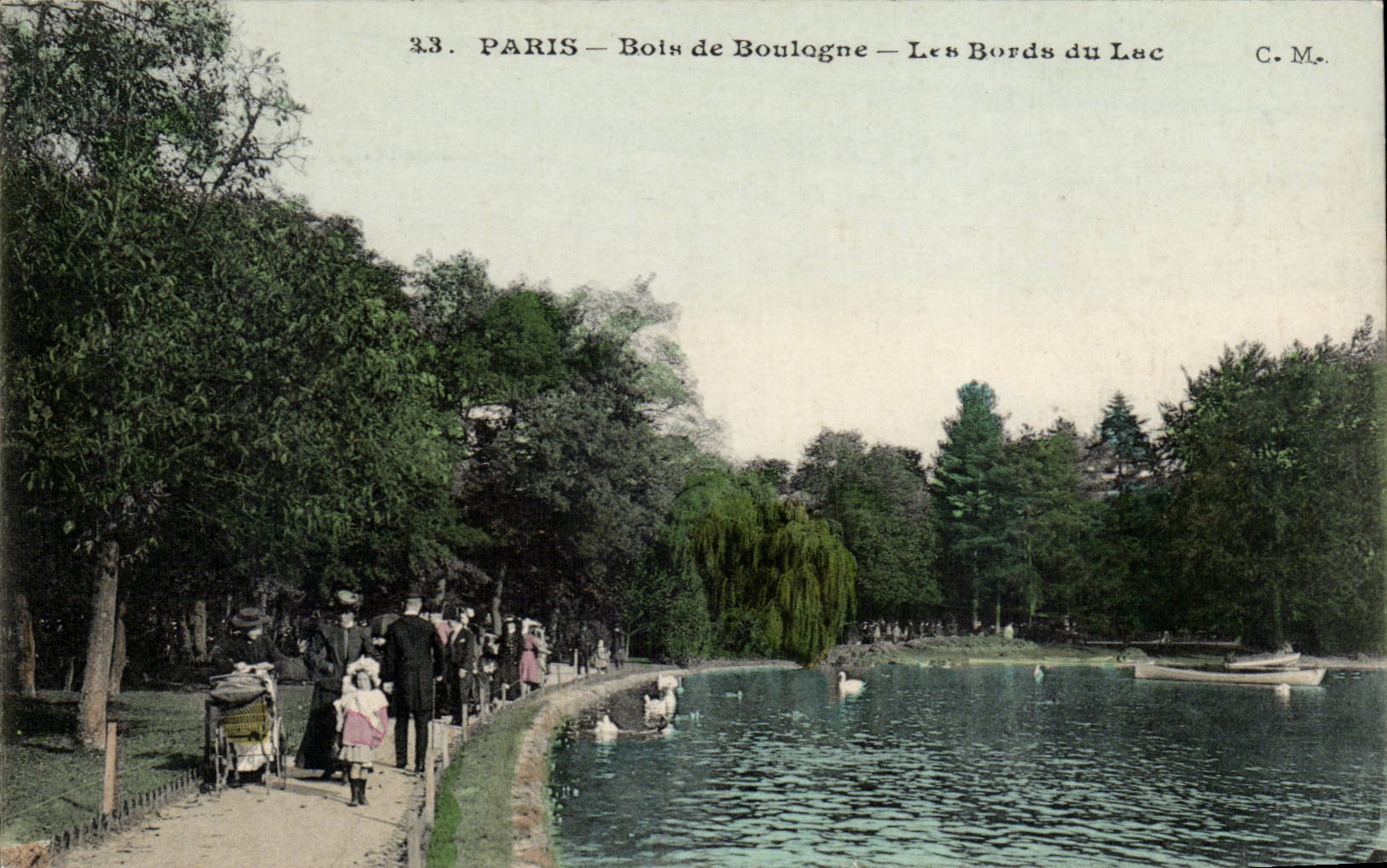 Paris CPA Bois de Boulogne Les bords du lac