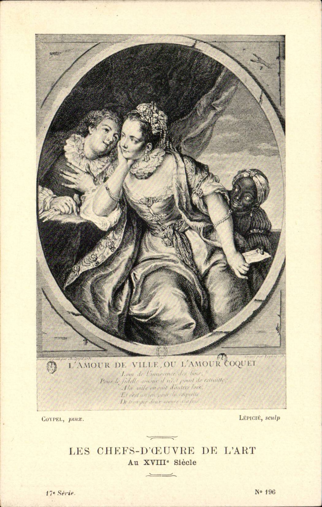 CPA Les chefs d'oeuvre de l'art au 18eme L'amour de ville ou l'amour coquin Coypel Lepicie