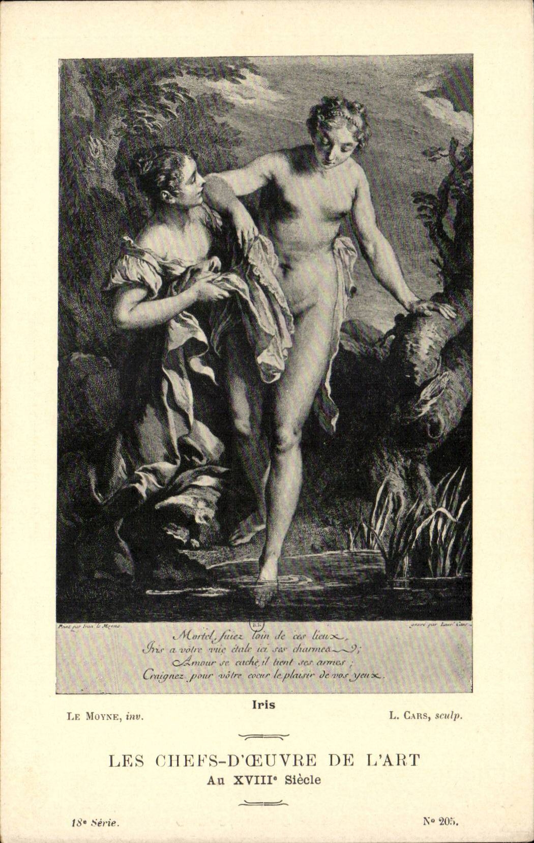 CPA Les chefs d'oeuvre de l'art au 18eme iris Le Moyne Cars