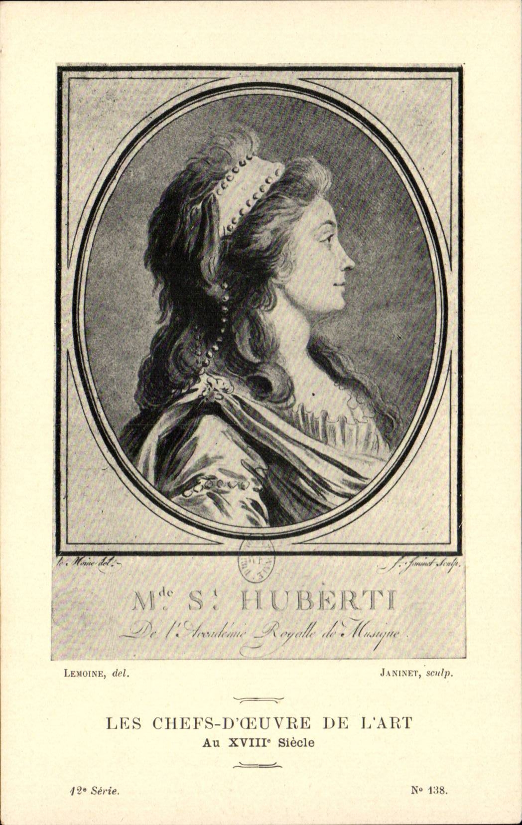 CPA Les chefs d'oeuvre de l'art au 18eme Madame ST Huberti Lemoine Janinet