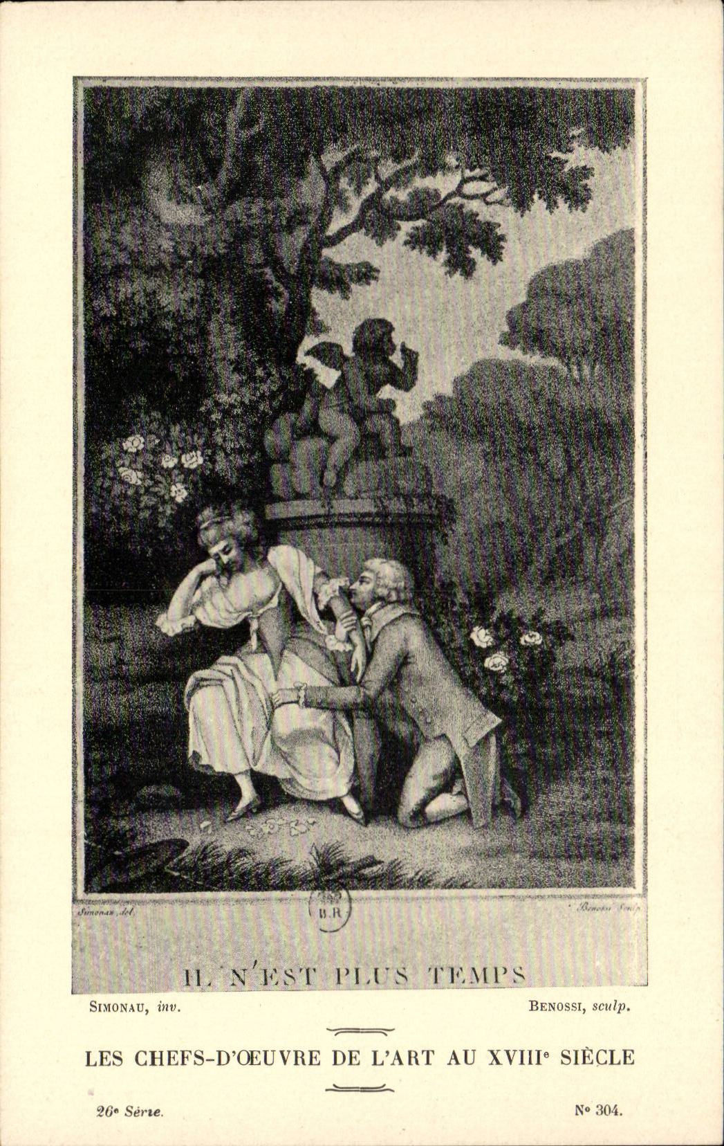 CPA Les chefs d'oeuvre de l'art au 18eme il n'est plus temps Simonau Benossi