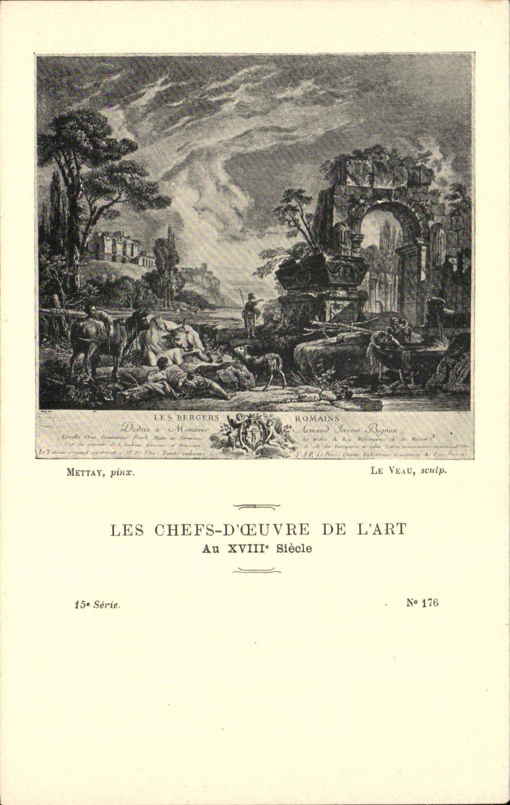 CPA Les chefs d'oeuvre de l'art au 18eme Les bergers romains Mettay Le Veau
